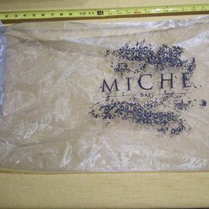 Miche logo organza drawstring dust cover bag.